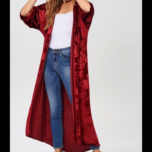 velvet duster cardigan